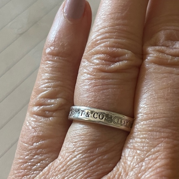 Tiffany & Co. 1837 Ring Sterling Silver 925 Size 4.75 - Picture 2 of 11